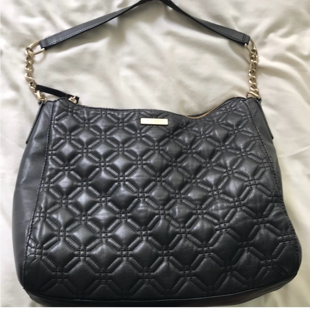 Kate Spade Black Quilted Leather Tote Purse